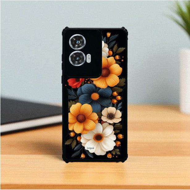 Retro Petals Mobile Cover For Motorola Edge 50 Fusion