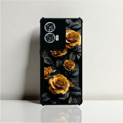 Golden Rose Mobile Cover For Motorola Edge 50 Fusion