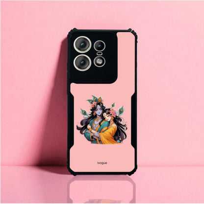 Radha Krishna Bliss Mobile Cover For Motorola Edge 50 Pro