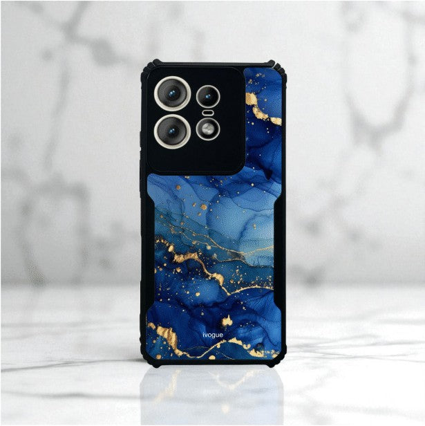 Blue Opulence Mobile Cover For Motorola Edge 50 Pro