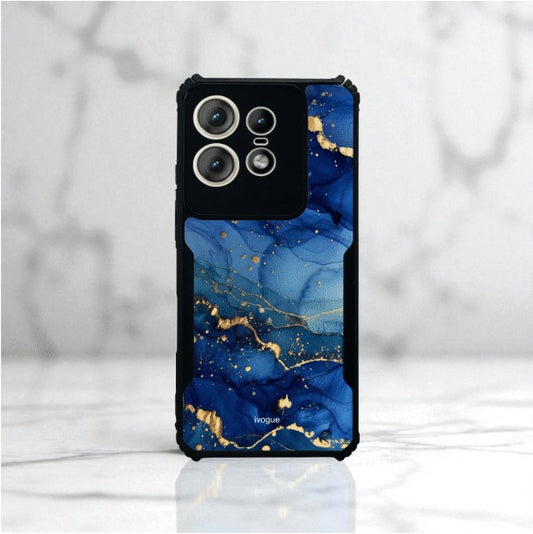 Blue Opulence Mobile Cover For Motorola Edge 50 Pro