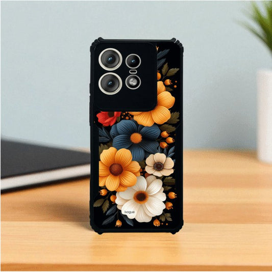 Retro Petals Mobile Cover For Motorola Edge 50 Pro