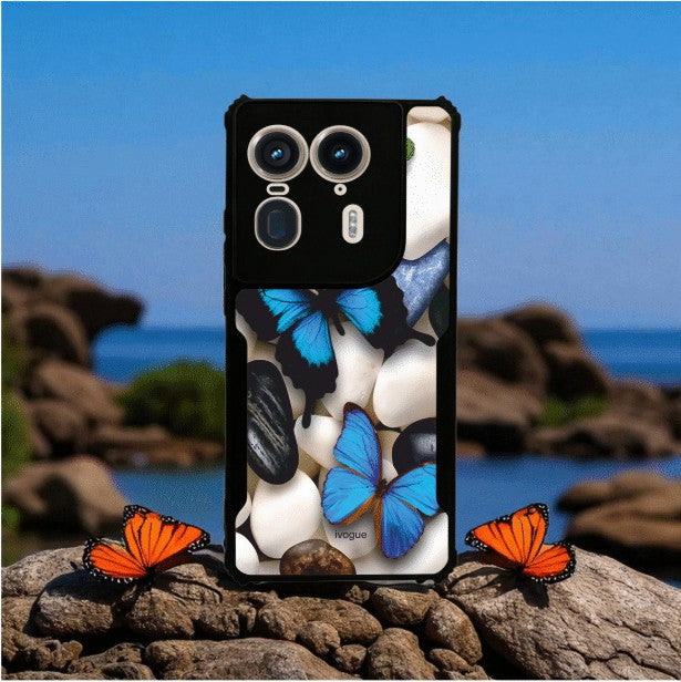 Blue Wings Beauty Mobile Cover For Motorola Edge 50 Ultra