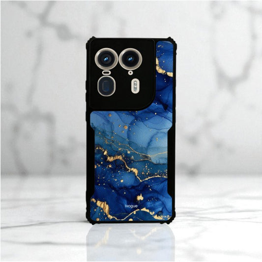 Blue Opulence Mobile Cover For Motorola Edge 50 Ultra