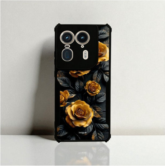 Golden Rose Mobile Cover For Motorola Edge 50 Ultra