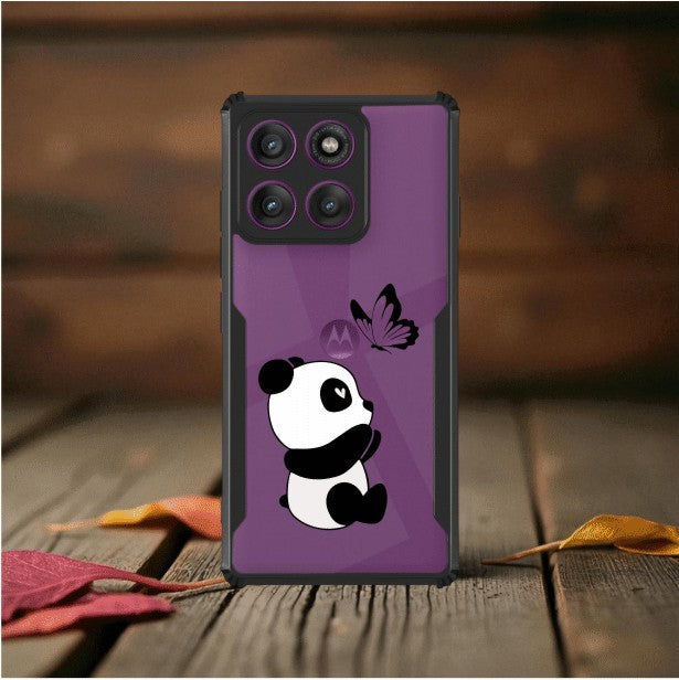 Panda and Butterfly Mobile Cover For Motorola Edge 60 Stylus