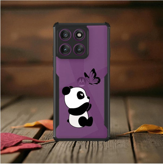 Panda and Butterfly Mobile Cover For Motorola Edge 60 Stylus