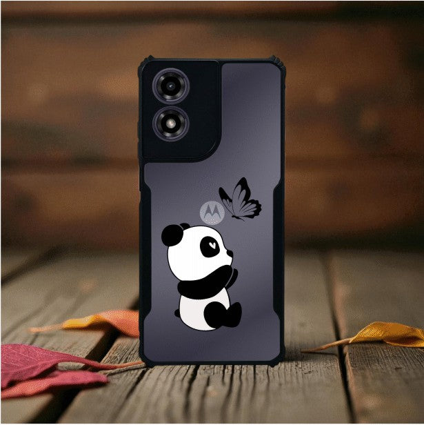 Panda and Butterfly Mobile Cover For Motorola G04S