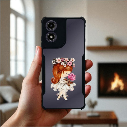 Flower Girl Mobile Cover For Motorola G04S