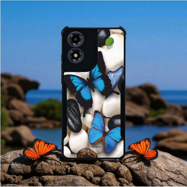 Blue Wings Beauty Mobile Cover For Motorola G04