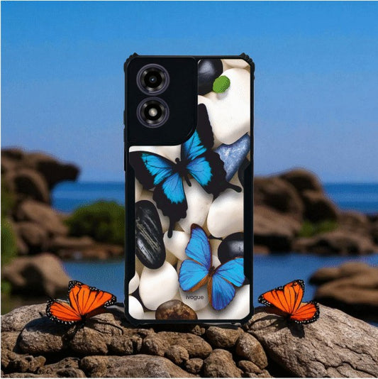 Blue Wings Beauty Mobile Cover For Motorola G04