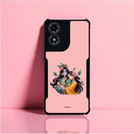 Radha Krishna Bliss Mobile Cover For Motorola G04S