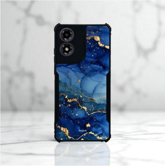 Blue Opulence Mobile Cover For Motorola G04