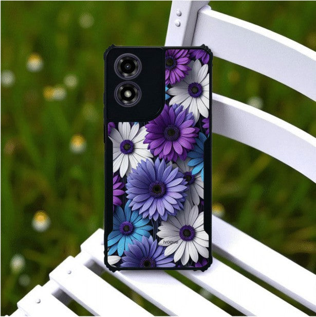 Violet Bloom Mobile Cover For Motorola G04