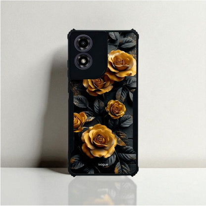 Golden Rose Mobile Cover For Motorola G04