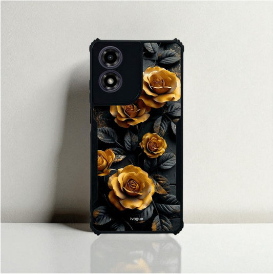 Golden Rose Mobile Cover For Motorola G04