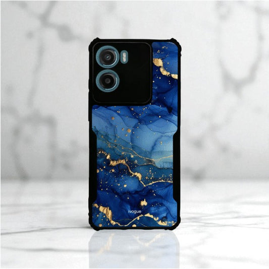 Blue Opulence Mobile Cover For Motorola G05