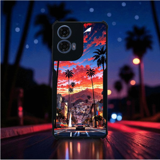 Palm City Nights Mobile Cover For Motorola G24 Power