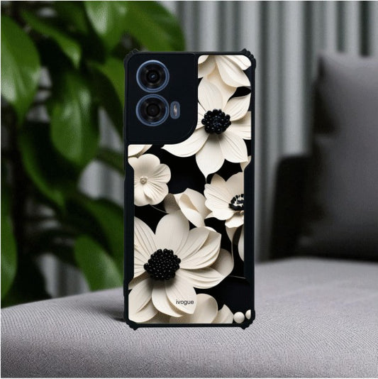Black & Bloom Mobile Cover For Motorola G24 Power