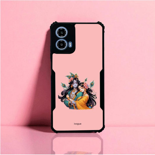 Radha Krishna Bliss Mobile Cover For Motorola G34