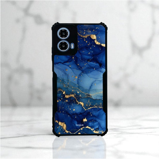 Blue Opulence Mobile Cover For Motorola G34