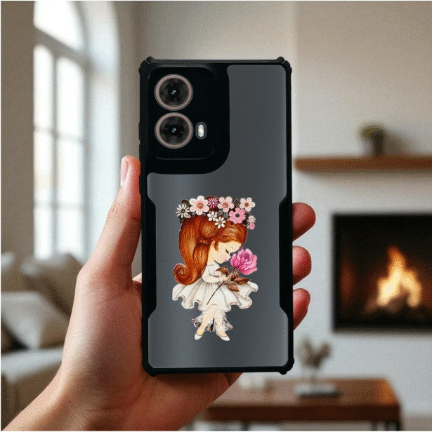 Flower Girl Mobile Cover For Motorola G85