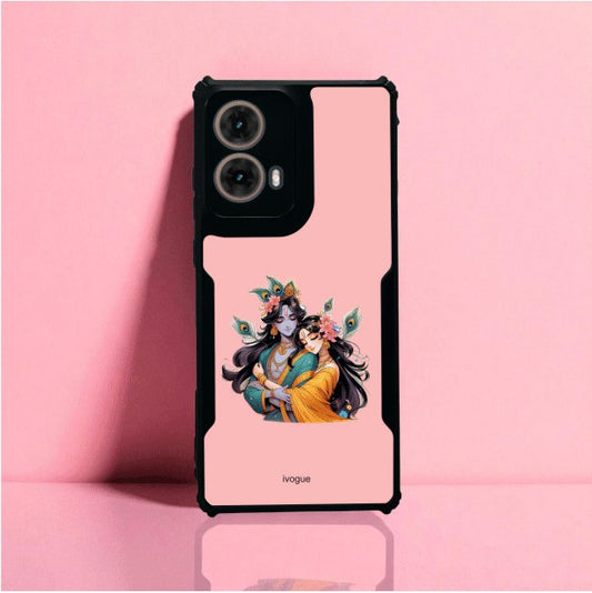 Radha Krishna Bliss Mobile Cover For Motorola G85