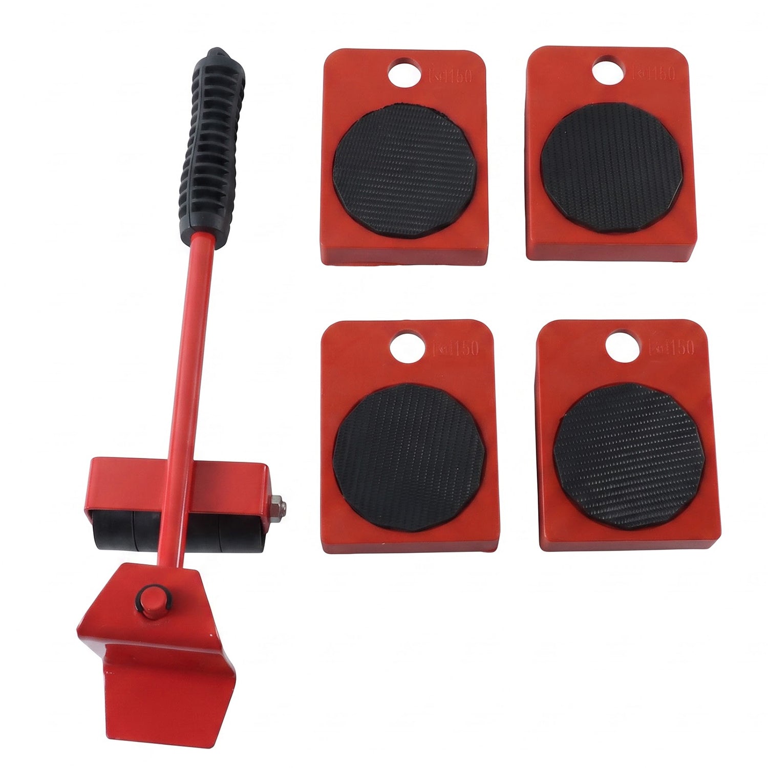 Easy Furniture Lifter Tool Set with Lever and 4 Wheeled Sliders (1 Set)