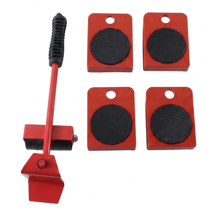 Easy Furniture Lifter Tool Set with Lever and 4 Wheeled Sliders (1 Set)