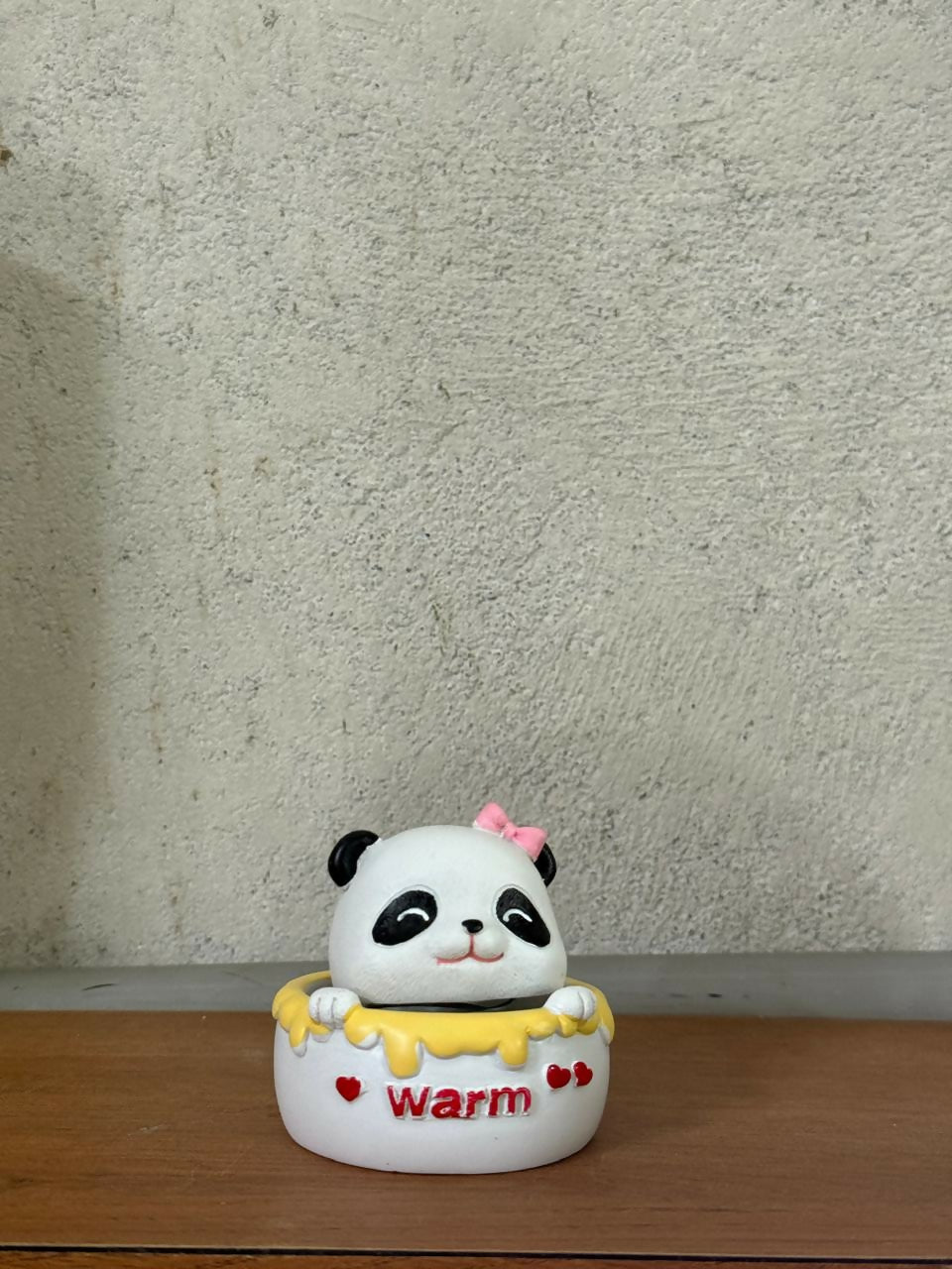 Cute Bow Panda Warm Desk Decor Showpiece for Home & Office Table