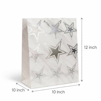 Star Print Gift Bag with Handle Premium Paper Carry Bag