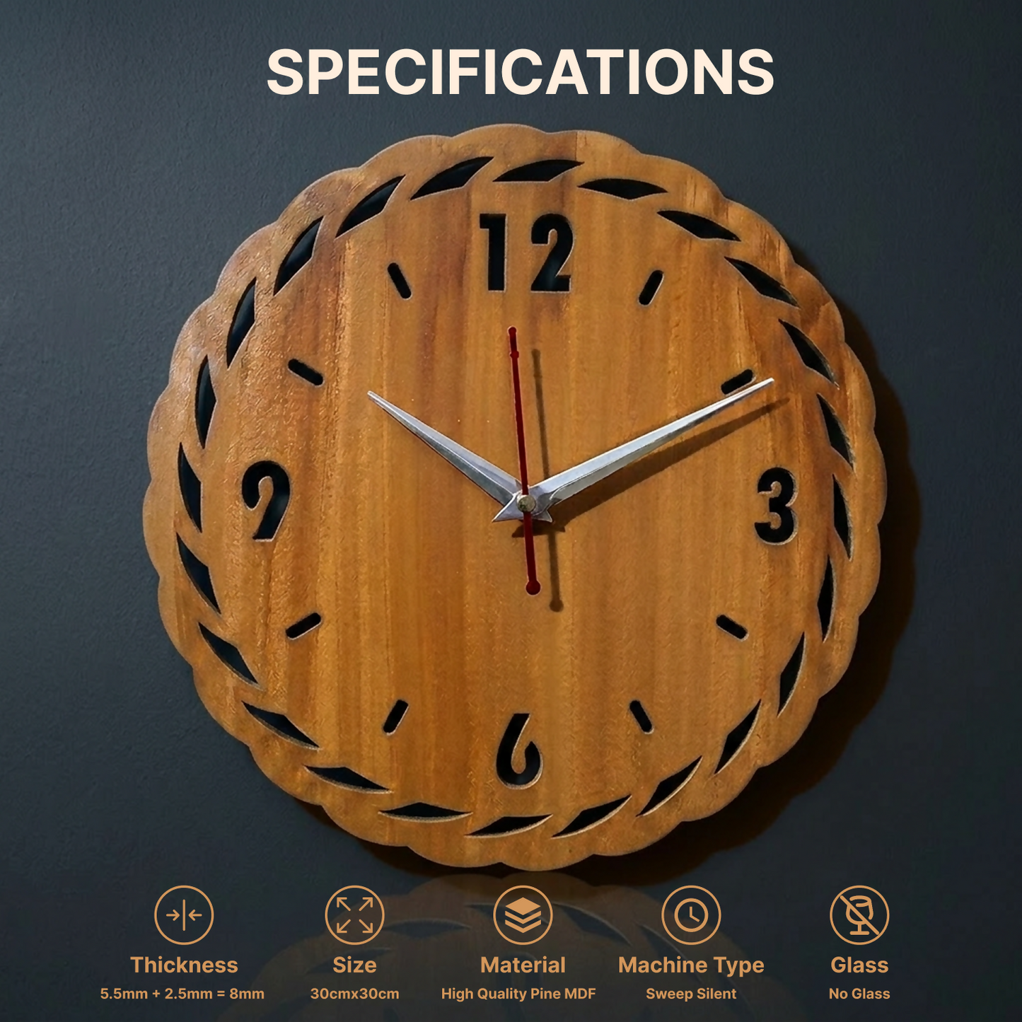 Modern Orbit clock in a stylish home office setting