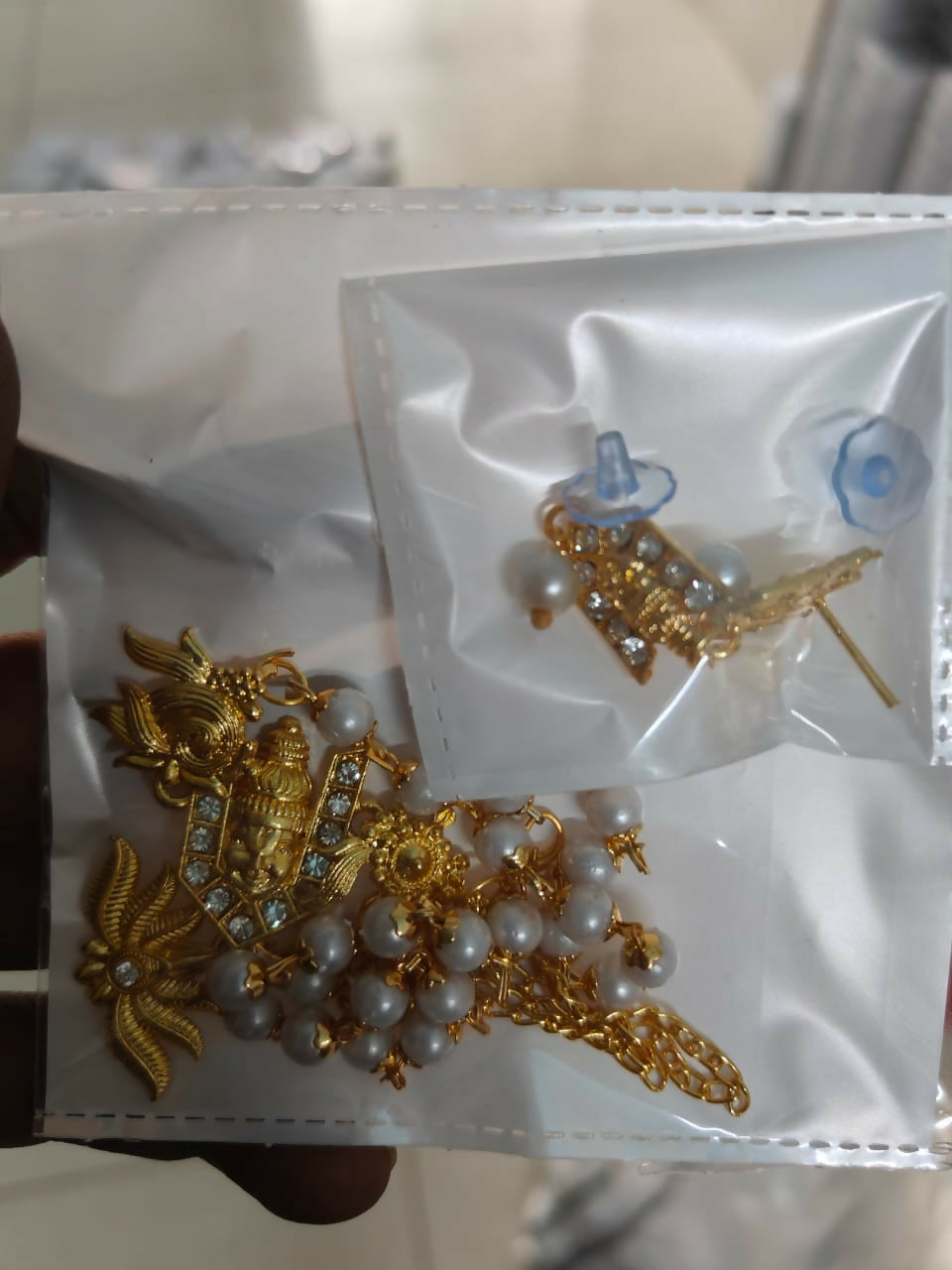 Romantic Rose Gold Ruby Red Crystal Heart Choker Set