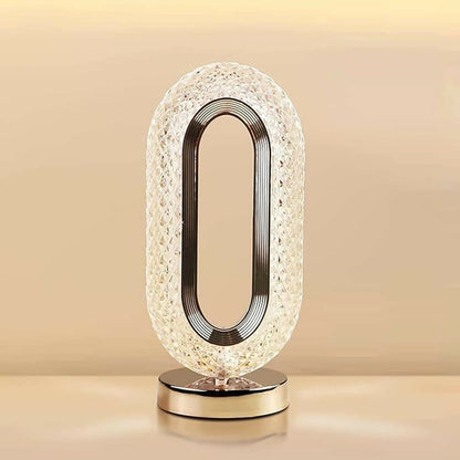 Luxury Crystal Touch Lamp with 3 Color Modes & Dimmable Brightness | Rechargeable LED Bedside Table Lamp for Bedroom, Living Room & Home Décor | Acrylic Diamond Pattern Night Lamp (Warm, Natural & Cool Light)