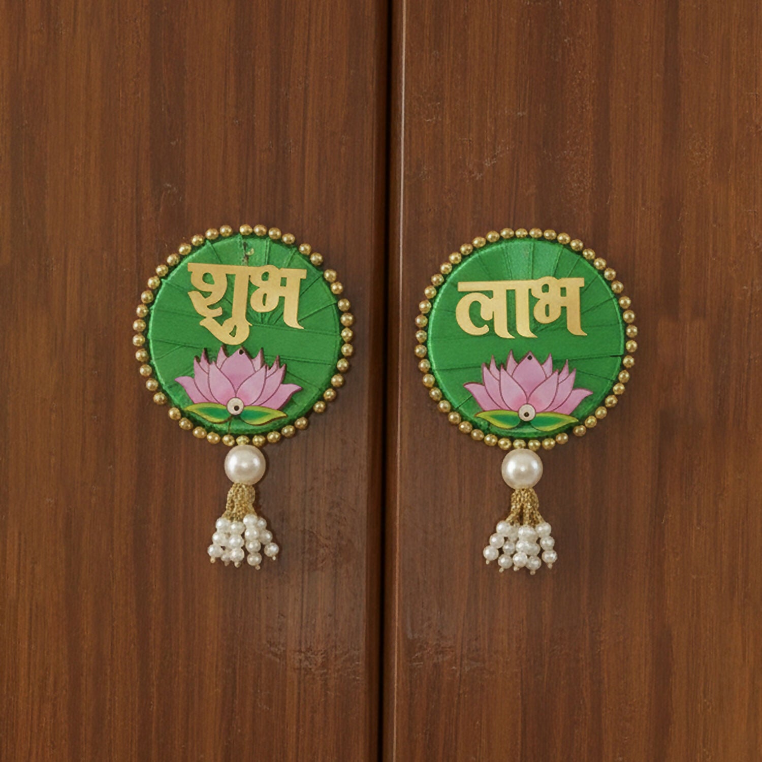 Shubh Labh Door Hanging | Premium Satin with Latkan