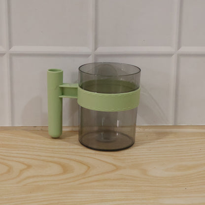 Transparent Plastic Cup with Handle Reusable Water Tea and Coffee Mug (1 Pc) view 9