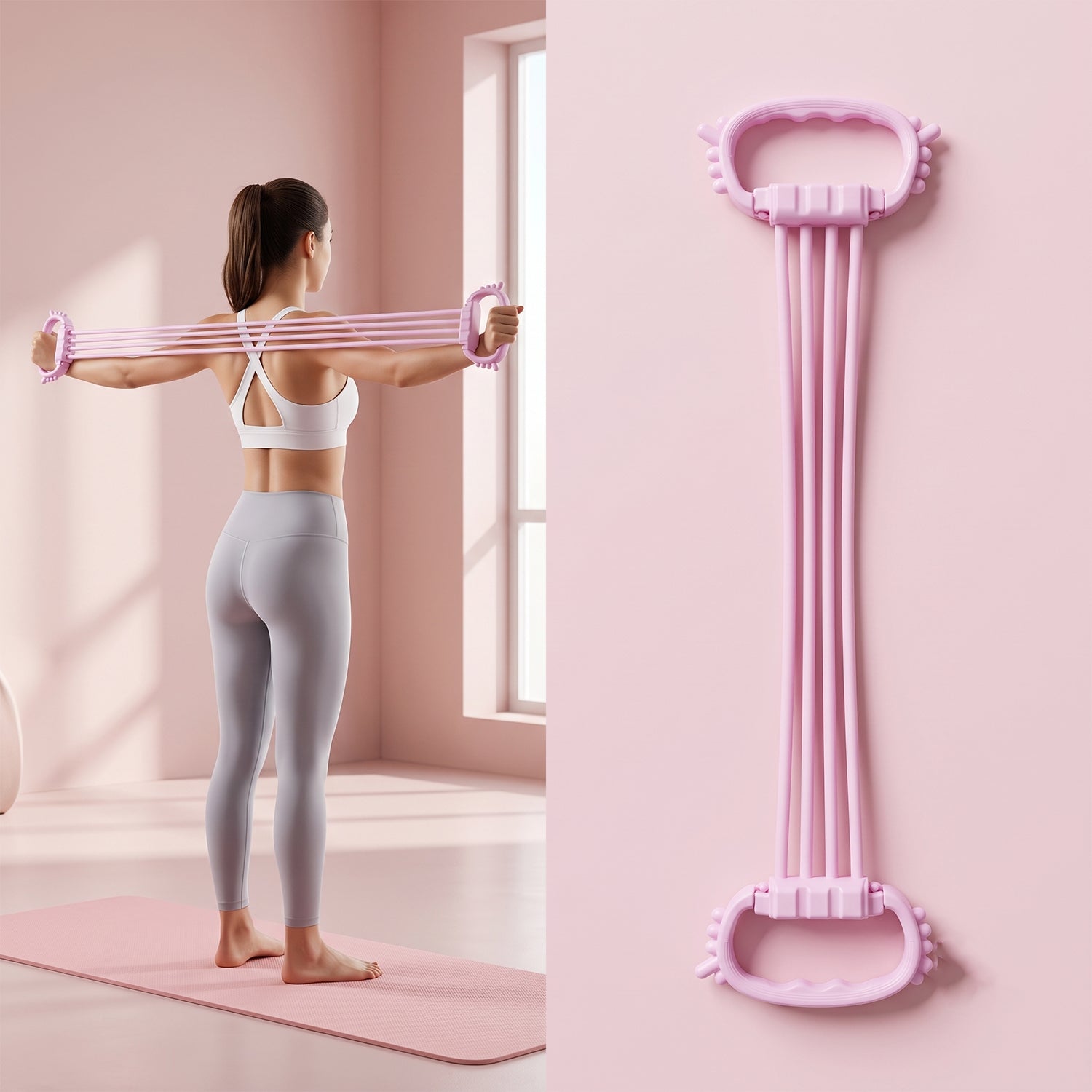 Multifunctional Chest Expander Puller 3 Tube Resistance Band for Home Gym (1 Pc)