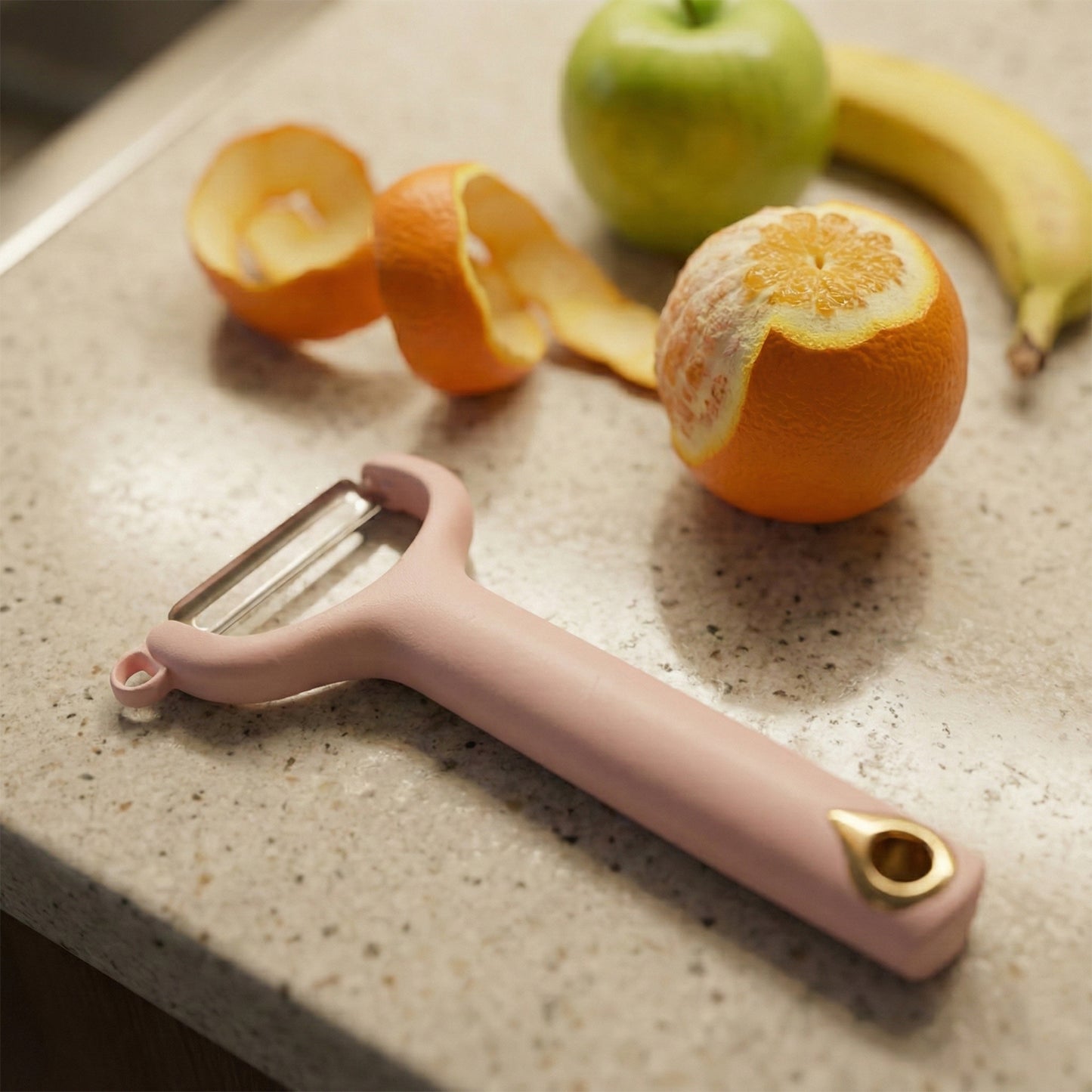 Kitchen peeling tool for smooth vegetable and fruit peeling
