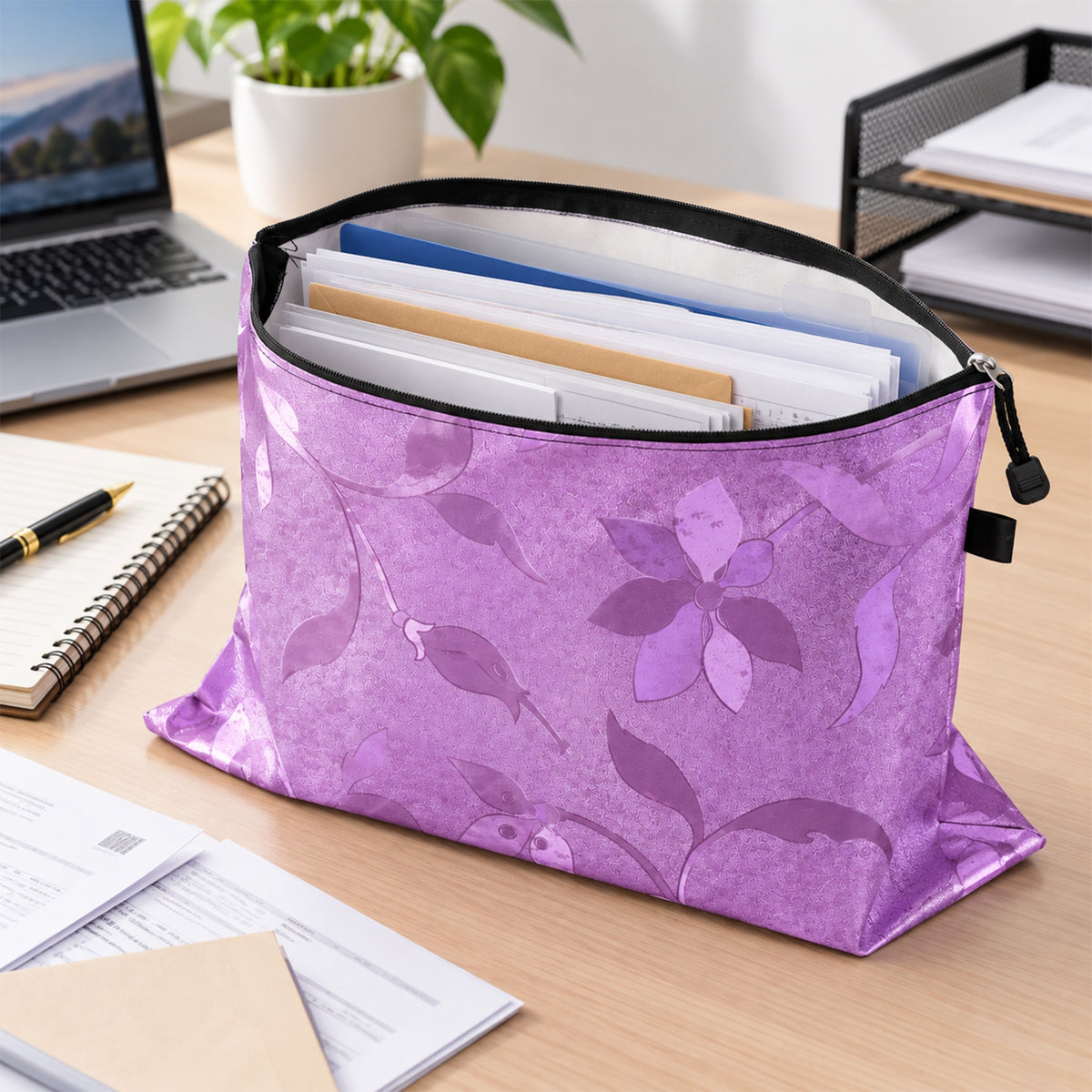 Zippered Travel Organizer Bag for Toiletries and Accessories (1 Pc, 38x26.5 Cm)