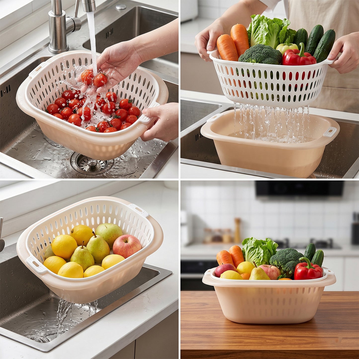 Strainer basket white bg