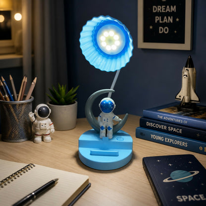 Astronaut 3 Mode Desk Lamp with Mobile Holder & Pencil Sharpener