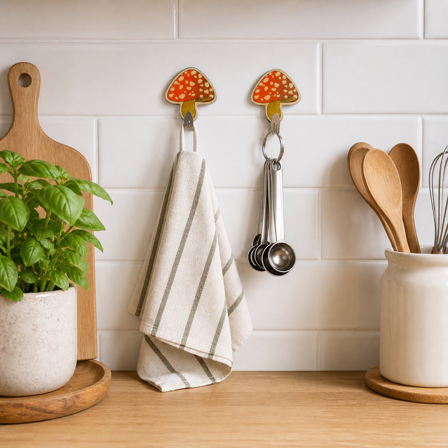 Cartoon Adhesive Wall Hooks for Home and Kitchen Mixed Designs (2 Pc)