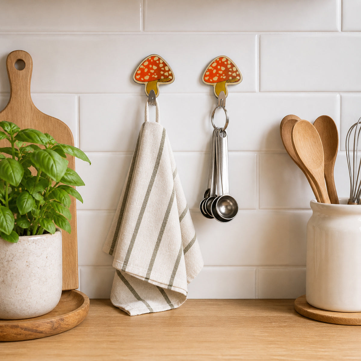 Cartoon Adhesive Wall Hooks for Home and Kitchen Mixed Designs (2 Pc)