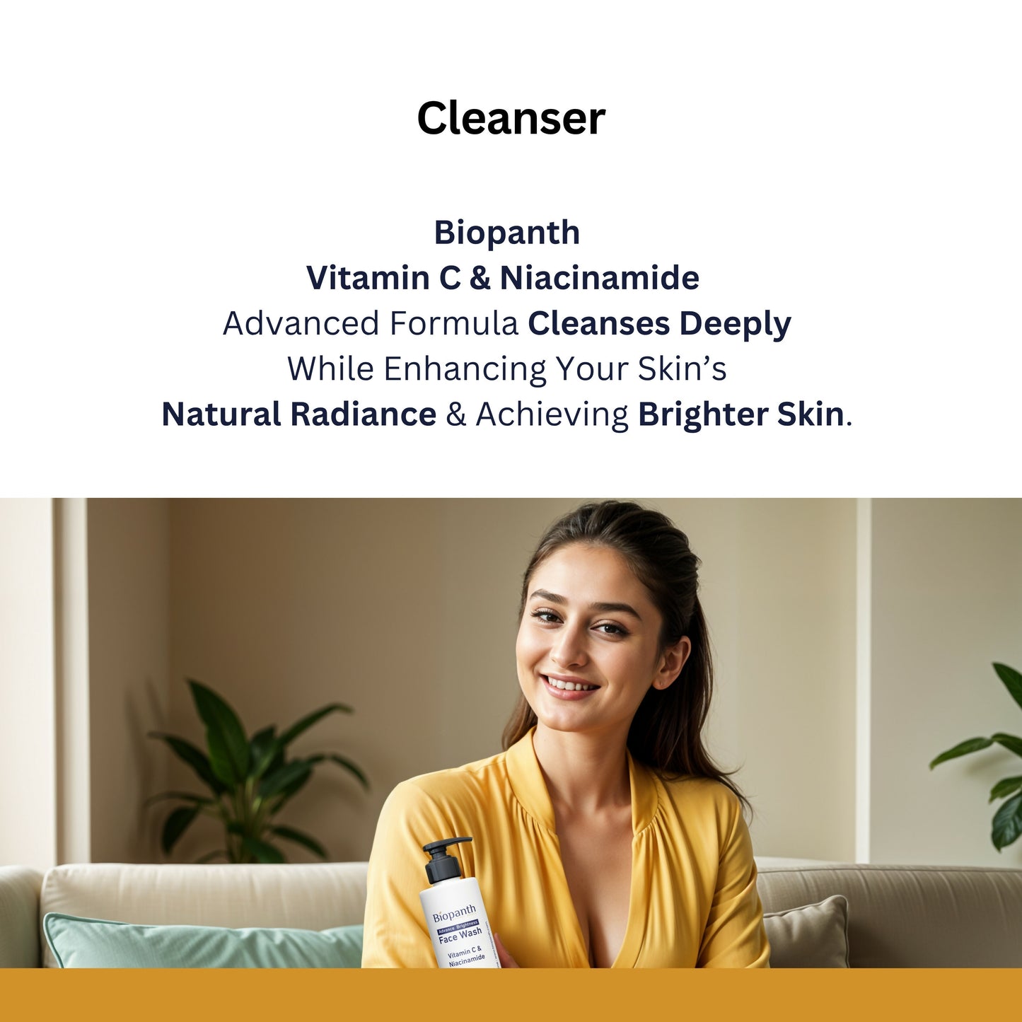 Efficient facial cleanser to improve skin texture and tone