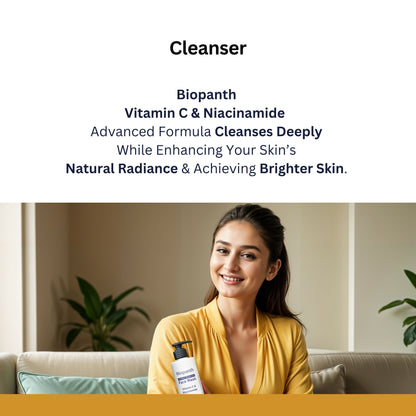 Efficient facial cleanser to improve skin texture and tone