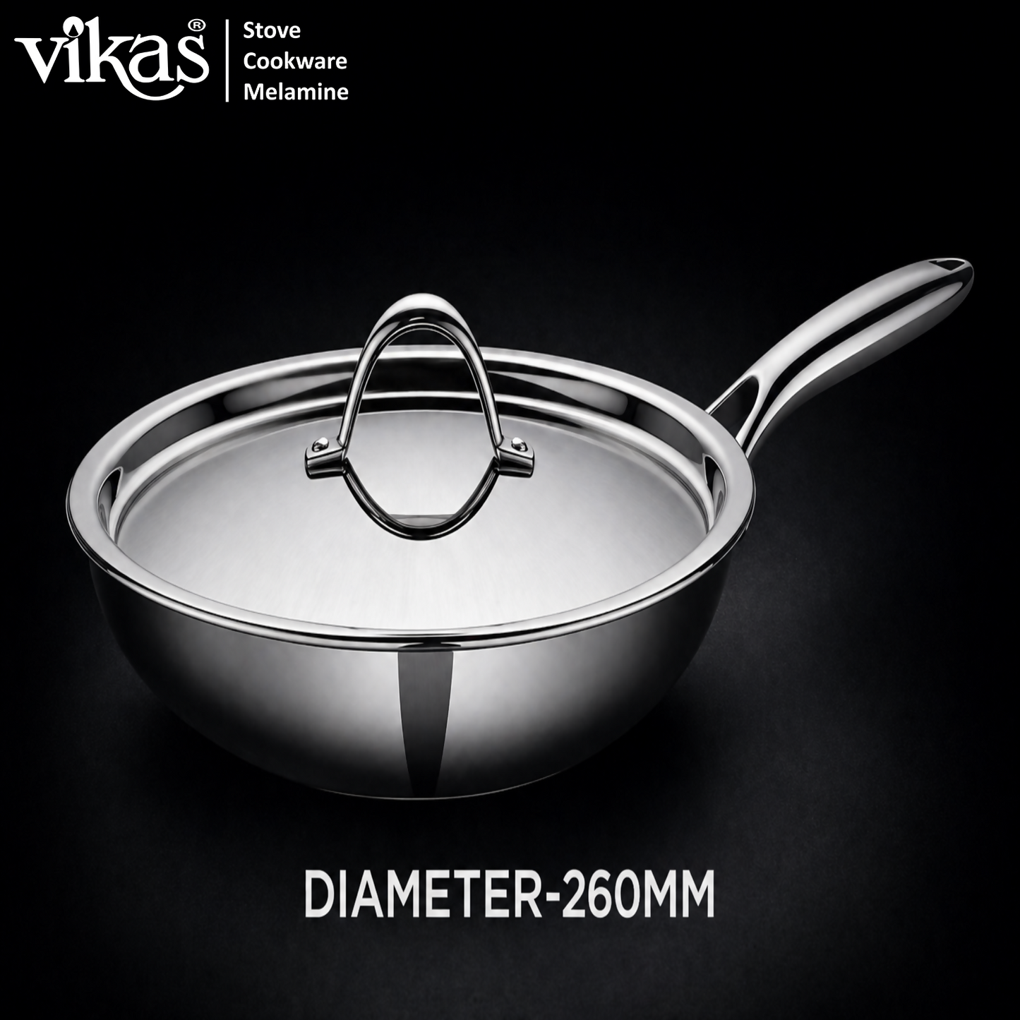 Vikas Triply Frypan 260mm size