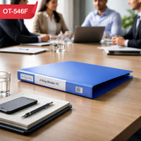 Aerotix FC 2-D Ring Binder File Folder with Inside Pocket for School, Office