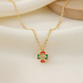 Floral Charm Pendant Necklace – Elegant Women's Jewelry
