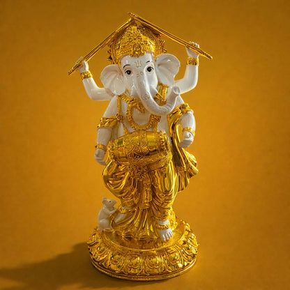 Lord Ganesha Dancing Statue Decorative Showpiece for Home Temple Decor