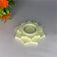 Lotus Diya ivory tealight candle Elegant Home Decor Handmade.